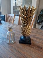 Decoratieve ananas goud/zwart & charmant vaasje, Ophalen of Verzenden, Gebruikt
