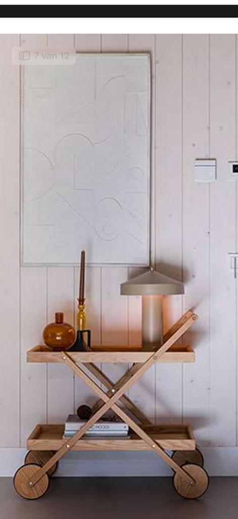 Design house stockholm bijzettafel/trolley Exit eiken izgs, Huis en Inrichting, Tafels | Bijzettafels, Zo goed als nieuw, Rechthoekig