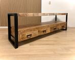 Mango dressoir televisie meubel 180cm industrieel landelijk, Ophalen, 150 tot 200 cm, Nieuw, Industrieel landelijk brocant modern mangohout