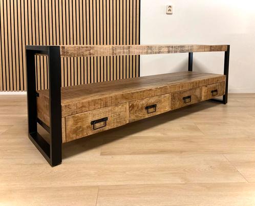 Mango dressoir televisie meubel 180cm industrieel landelijk, Huis en Inrichting, Kasten | Televisiemeubels, Nieuw, Minder dan 100 cm