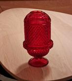 Viking glazen diamant punt robijn rode fairy lamp 1970, Verzenden