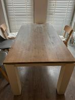 Eettafel landelijk grijs 90x180 cm, Huis en Inrichting, Tafels | Eettafels, Ophalen, Gebruikt, Eikenhout, 50 tot 100 cm