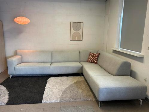 Piet Klerkx - Hoekbank - Lichtgrijs - Nette Staat, Huis en Inrichting, Banken | Bankstellen, Gebruikt, Vierpersoons of meer, Ophalen of Verzenden