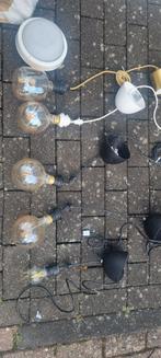 several pendant lamps with the lamp €5 each one, Huis en Inrichting, Lampen | Hanglampen, Ophalen, Gebruikt, Glas, Minder dan 50 cm