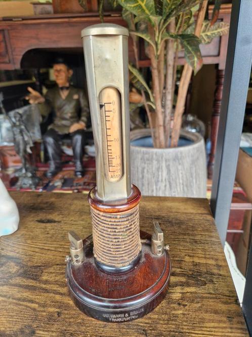 Antieke Ampèremeter Hartmann & Braun Frankfurt, Antiek en Kunst, Antiek | Gereedschap en Instrumenten, Ophalen of Verzenden