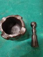 houten mortier vijzelmet stamper, Huis en Inrichting, Woonaccessoires | Overige, Ophalen of Verzenden, 'T Olde Gre-j, Info@toldegrej.nl