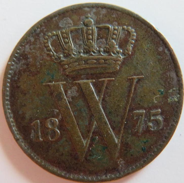 Cent 1875, Postzegels en Munten, Munten | Nederland, Losse munt, 1 cent, Koning Willem III, Verzenden