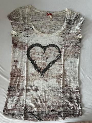 Key Largo XL t-shirt beige ecru bruin L 38 40 shirtje top beschikbaar voor biedingen