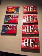7 Onbespeelde Cassettebandjes BASF & Sony, Ophalen of Verzenden, Nieuw in verpakking, Overige genres, Onbespeeld