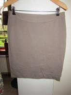 D1539 BONITA mt 38 nieuw rok taupe jersey vaste overslag, Nieuw, Knielengte, Maat 38/40 (M), Bonita