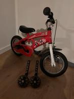 Cars Kinderfiets Lightning Mc Queen met zijwieltjes, Ophalen of Verzenden, Zo goed als nieuw, Minder dan 16 inch, Zijwieltjes