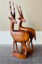 Vintage retro antilopes / herten - 25 cm hoog, Antiek en Kunst, Kunst | Beelden en Houtsnijwerken, Ophalen of Verzenden