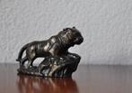Oud KLEIN Beeldje Sculptuur Panter Koper Brons ?? 7 cm, Ophalen of Verzenden