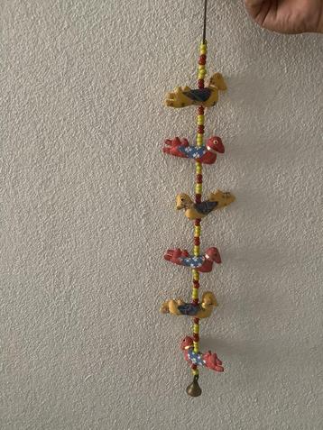 Slinger decoratie met stoffen vogels windgong handgemaakt beschikbaar voor biedingen