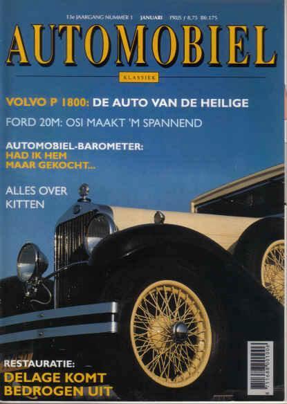 Automobiel 1 1992 : Volvo P1800 - Ford 20M TS OSI - Delage, Boeken, Auto's | Folders en Tijdschriften, Gelezen, Algemeen, Ophalen of Verzenden