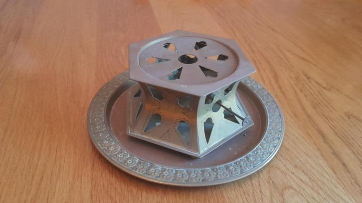 koperen theelichtje met spiritus brander, Antiek en Kunst, Antiek | Keukenbenodigdheden, Ophalen of Verzenden
