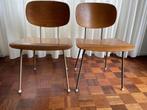 2 originele Gispen eetkamerstoelen model 116, Ophalen, Gebruikt, Twee, Bruin