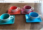 Leuke set van 4 espresso kopjes, Ophalen, Zo goed als nieuw, Kop en/of schotel