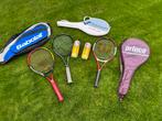 3 Tennis Rackets + Ballen + hoezen, Sport en Fitness, Tennis, Overige merken, L00, Ophalen of Verzenden, Zo goed als nieuw