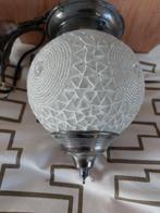 Oosterse plafondlamp met glazen kap, Ophalen, Gebruikt, Glas, Vintage