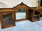 Bovenstuk van dressoir met spiegel., Antiek en Kunst, Ophalen, Rechthoekig, Minder dan 100 cm