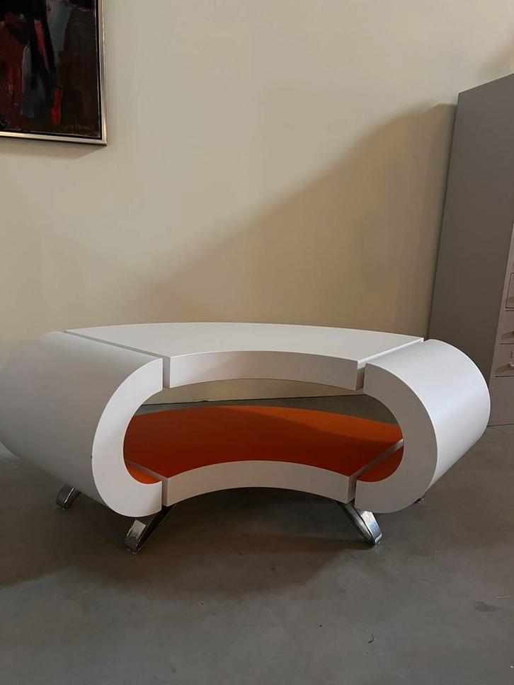 Salontafel, Huis en Inrichting, Tafels | Salontafels, Zo goed als nieuw, Minder dan 50 cm, 100 tot 150 cm, Rond, Ophalen