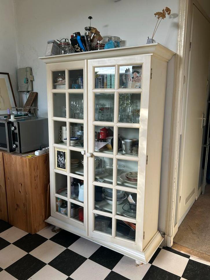 Boeren Bonte Servieskast - Vintage, Huis en Inrichting, Kasten | Dressoirs, Gebruikt, 100 tot 150 cm, 25 tot 50 cm, Met deur(en)