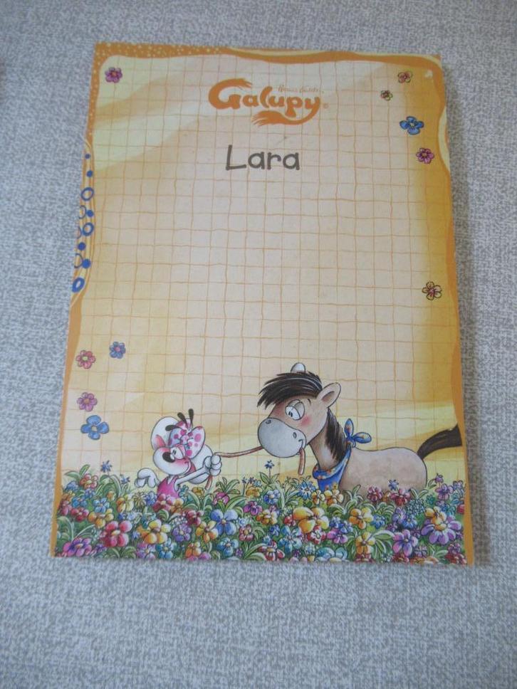 Galupy NAAMBLAADJES BLOK - LARA / diddl generatie 13, Verzamelen, Diddl, Zo goed als nieuw, Papier, Kaart of Schrift, Verschillende figuren