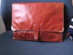 Roodbruine nappa leren enveloppe tas, Ophalen of Verzenden, Zo goed als nieuw, Bruin, Handtas