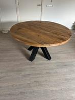 Ronde eettafel - mango hout, Huis en Inrichting, Tafels | Eettafels, Ophalen, 100 tot 150 cm, Rond, Zo goed als nieuw