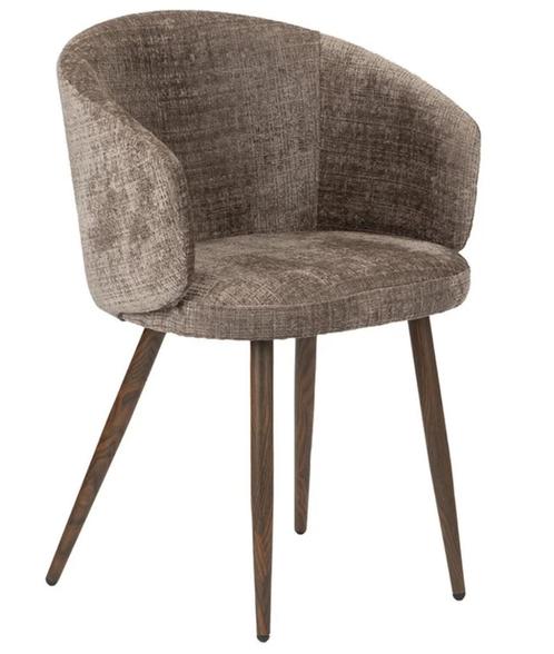 Luna Chair Taupe – Luxe Eetkamerstoelen – Pole to Pole, Huis en Inrichting, Stoelen, Nieuw, Vijf, Zes of meer stoelen, Metaal