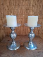 2 mooie robuuste kandelaars, Antiek en Kunst, Ophalen, Koper of Brons