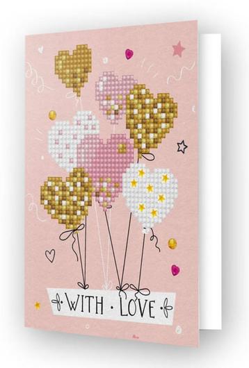 Diamond Dotz Greeting Card Love Balloons