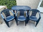 Tuinset met 3 stoelen GRATIS!, Ophalen, Gebruikt, Kunststof, Stapelbaar
