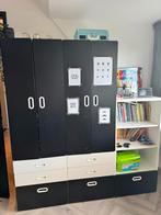 Ikea combinatie kledingkast zwart wit met lades en hangrek, Ophalen, Gebruikt, 50 tot 75 cm, 150 tot 200 cm