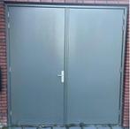 Houten garagedeuren / openslaande deuren, Doe-het-zelf en Verbouw, Deuren en Horren, Gebruikt, 215 cm of meer, Garagedeur, Hout