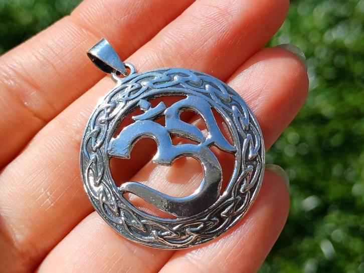 Vanoli - 925 zilver kettinghanger OHM teken symbool, Sieraden, Tassen en Uiterlijk, Kettinghangers, Nieuw, Zilver, Zilver, Kruis of Symbool