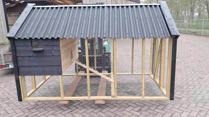 Kippenhok met ren nieuw LxBxH 285x150x185cm, Dieren en Toebehoren, Pluimvee | Toebehoren, Nieuw, Kippenhok of Kippenren, Ophalen