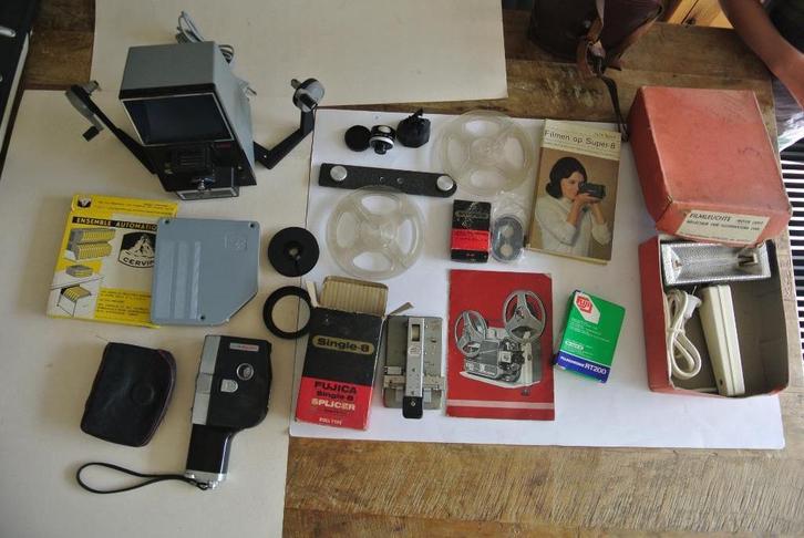 Ruim 14 delig;  FILM camera Light Viewer Splicer retro KIJK, Verzamelen, Fotografica en Filmapparatuur, Filmcamera, 1960 tot 1980