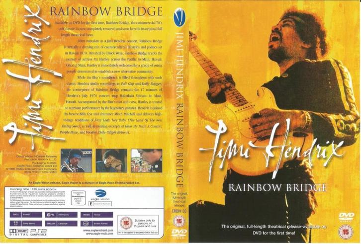 DVD Jimi Hendrix Rainbow Bridge, Cd's en Dvd's, Dvd's | Muziek en Concerten, Zo goed als nieuw, Muziek en Concerten, Alle leeftijden