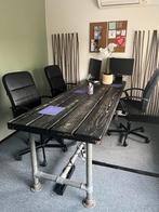 Handgemaakte Tafel - Industrieel Design, Ophalen, Gebruikt