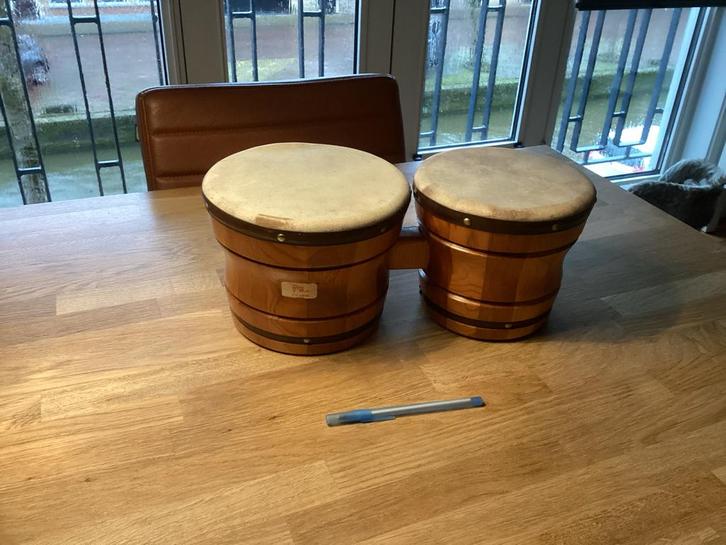 Bongo's in goede staat - Bespeelbaar, Muziek en Instrumenten, Percussie, Zo goed als nieuw, Trommel, Ophalen