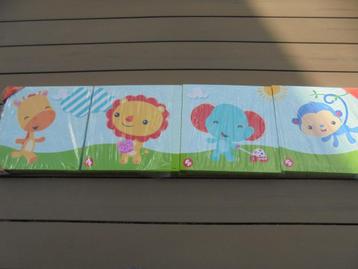 4 stuks schilderijtjes voor de baby/kinderkamer beschikbaar voor biedingen