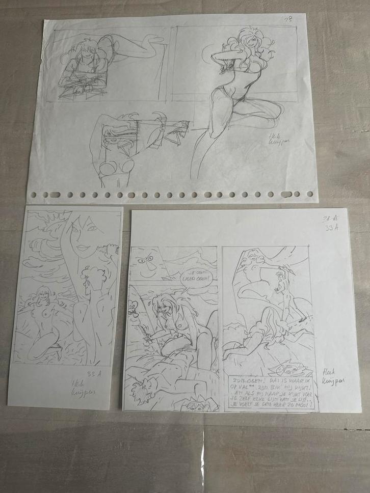 Originele Henk  Kuijpers Striptekeningen Franka, Boeken, Stripboeken, Eén stripboek, Ophalen of Verzenden