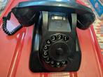 Retro PTT telefoon zwart bakeliet met draaischijf, Ophalen of Verzenden, Zo goed als nieuw, Met draaischijf