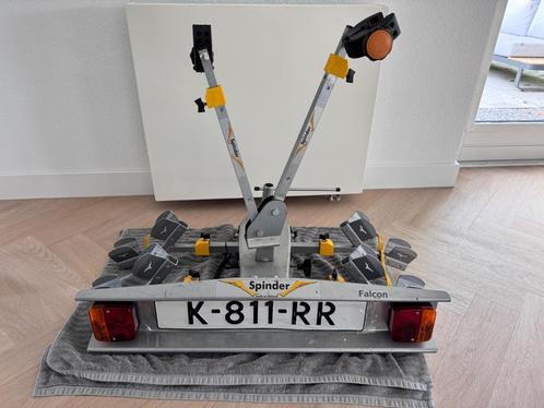 Spinder Falcon fietsendrager – geschikt voor 2 (elektrische), Auto diversen, Fietsendragers, Gebruikt, Trekhaakdrager, 2 fietsen