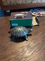 Vintage Schildpad Pillendoosje verzilverd, Ophalen of Verzenden