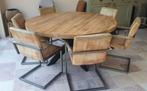6 Leren Eetkamerstoelen - Gebruikt & Geleefd, Ophalen