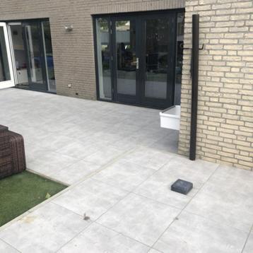 40 Nieuwe Keramische tuintegels Florence Grey 60x60x3 cm beschikbaar voor biedingen