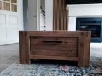 Houten salontafel, Huis en Inrichting, Tafels | Salontafels, Gebruikt, 50 tot 100 cm, Vierkant, Eikenhout